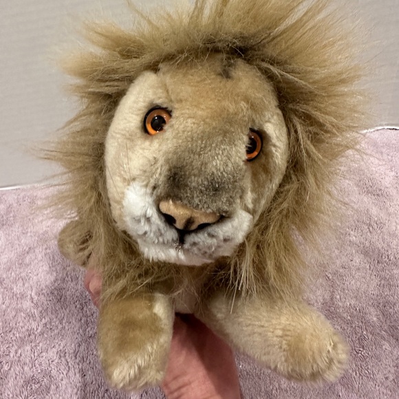 Vtg Zoo Pals Collection Realistic Male Lion Plush Stuffed Animal 12” GUC - Picture 1 of 6